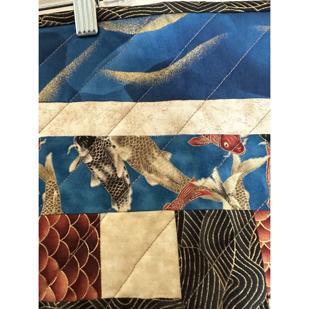 Stunning Hoffman fabric Koi Fish Quilt